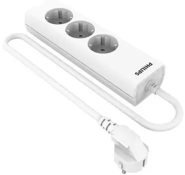 Удлинитель Philips CHP1132WA/56 3 розетки, защита от детей, 2м