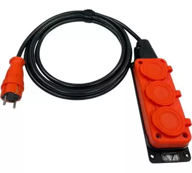 Удлинитель силовой iTOK i-CONNECT-COLOR-SU-PVS-315-3-54-10-ORANGE тип SU серии iCONNECT COLOR с заземлением ПВС 3х1,5 мм 3 гнезда IP54 ГОСТ цвет оранж