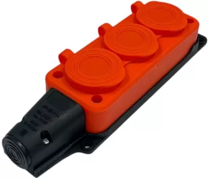 Удлинитель силовой iTOK i-CONNECT-COLOR-SU-PVS-310-3-54-30-ORANGE тип SU серии iCONNECT COLOR с заземлением ПВС 3х1 мм 3 гнезда IP54 ГОСТ цвет оранжев