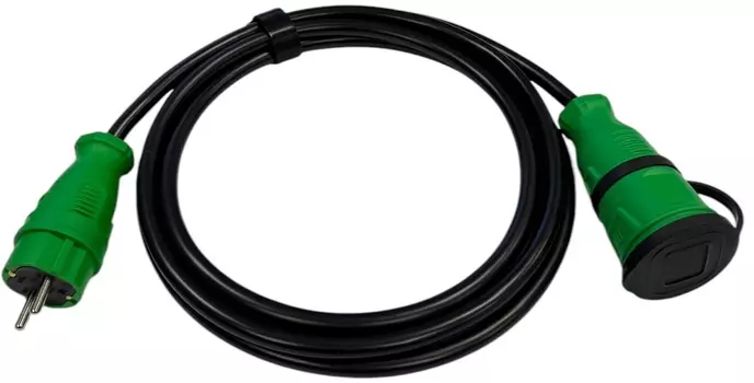 Удлинитель силовой iTOK i-CONNECT-COLOR-SUR-PVS-210-1-44-50-GREEN тип SUR серии iCONNECT COLOR на рамке без земли ПВС 2х1 мм 1 гнездо IP44 ГОСТ цвет з