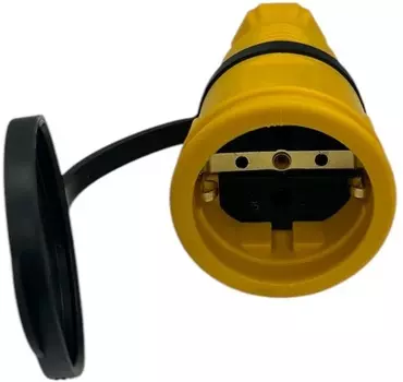 Удлинитель силовой iTOK i-CONNECT-COLOR-SUR-PVS-310-1-44-20-YELLOW тип SUR серии iCONNECT COLOR на рамке с заземлением ПВС 3х1 мм 1 гнездо IP44 ГОСТ ц