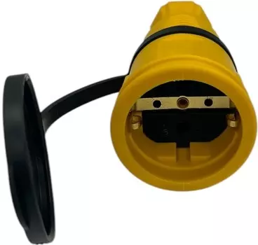 Удлинитель силовой iTOK i-CONNECT-COLOR-SUR-PVS-215-1-44-20-YELLOW тип SUR серии iCONNECT COLOR на рамке без земли ПВС 2х1,5 мм 1 гнездо IP44 ГОСТ цве