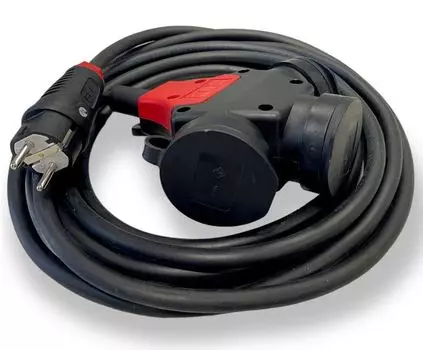 Удлинитель силовой iTOK i-CONNECT-PRO-SU-PVS-325-3-44-10 тип SU серии iCONNECT PRO с заземлением ПВС 3х2,5 мм 3 гнездa IP44 ГОСТ 10 м