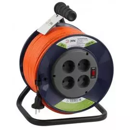 Удлинитель силовой ЭРА Б0046831 RPx-4s-2x1.5-50m на пластик. катушке б/з 4гнезда 50м ПВС 2х1.5