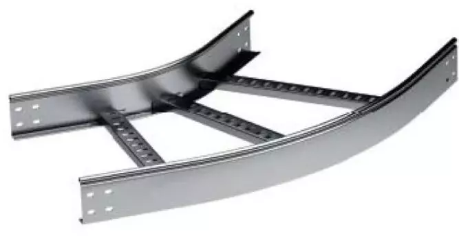 Угол гориз. 45° DKC LC0835K 80x500 R-300, сталь, оцинкованная по методу Сендзимира, в комплекте с метизами и пластинами PTCE, "L5 Combitech"