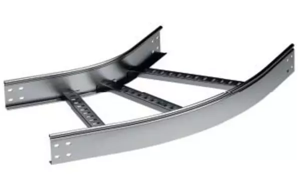 Угол гориз. 45° DKC LC0865KHDZ 80x500 мм, R600 мм, горячеоцинкованный, в комплекте с крепёжными элементами, необходимыми для монтажа, "L5 Combitech"