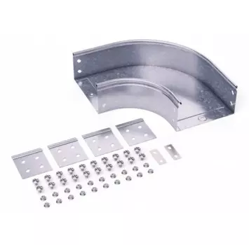 Угол гориз. 90° DKC 36023KZL CPO, (ШхВ) 150х80 мм, сталь, цинк-ламель, в комплекте с крепежными элем