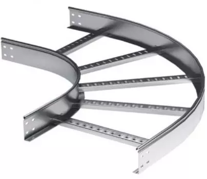 Угол гориз. 90° DKC LC5640K 50x400 R-600, сталь, оцинкованная по методу Сендзимира, в комплекте с метизами и пластинами PTCE, "L5 Combitech"