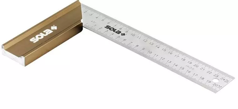 Угольник SOLA 56012001 столярный алюминий SRB 200 200х145 мм
