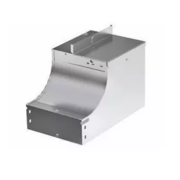 Угол верт. вверх 90°, левый переходник DKC 37065KHDZ CSSS, (ШхВ) 300х80 мм, левый, с разворотом трассы на 90°, сталь, горячеоцинкованная, в комплекте