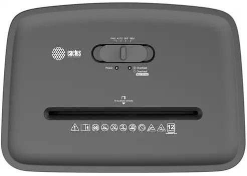 Уничтожитель бумаг Cactus CS-SH-E5 (секр.P-4) фрагменты 12лист. 20лтр. скрепки скобы пл.карты