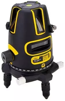 Уровень лазерный Deli DL332303 3 луча(зеленый цвет), точность +/-1,5мм/7м, угол самовыравнивания 3°, 1АКБ 3 А*ч+ЗУ, время работы до 6 часов, кейс