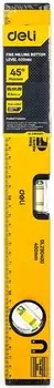 Уровень строительный Deli DL290400 400мм, алюминиевый сплав, мягкие резиновые заглушки, магнит, измерение под углом 45°