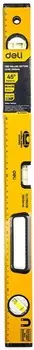 Уровень строительный Deli DL290600 600мм, алюминиевый сплав, мягкие резиновые заглушки, магнит, измерение под углом 45°