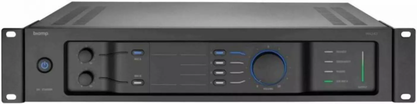 Усилитель BIAMP MA240 912.0660.900/911.0660.900 1-канальный, микширующий: 240Вт (4Ом/100В). Вх.:3xEuroblock(3-pin); 4хRCA.1хприоритетный("сухие контак