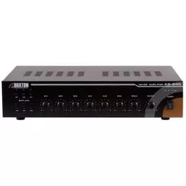Усилитель Roxton AZ-240 240 Вт; 6 зон; 100...16000 Гц; 100В/70В/4-16 Ом, 1+2 микроф./2 лин. входа, 1 лин. выход; ~220В