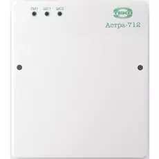 Устройство ТЕКО Астра-712/2 ППКОП 2 ШС, под акк 7 Ач, управления кнопкой или touch memory, выход на сирену 1А..2 реле ПЦН. В комплекте кнопка постанов