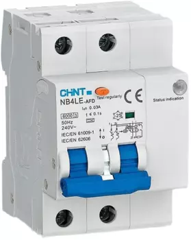 Устройство защиты от дугового пробоя CHINT 335358 УЗДП NB4LE-AFD 2P C25 тип A 30мА