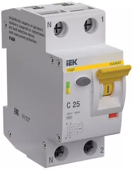 Устройство защиты от дугового пробоя IEK KA-DP11-1-025-C KARAT УЗДП c автоматическим выключателем 1P+N C 25A