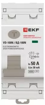 УЗО EKF E1026M5030 ВД-100N 2P 50А 30мА AC эл-мех 6кА PROXIMA