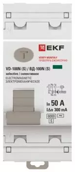 УЗО EKF E1026MS50300 ВД-100N (S) 2P 50А 300мА AC эл-мех 6кА PROXIMA