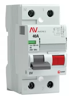 УЗО EKF rccb-2-40-100-a-av DV 2P 40А/100мА (A) AVERES