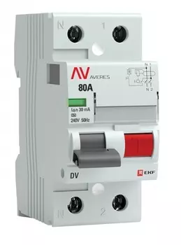 УЗО EKF rccb-2-80-30-a-av DV 2P 80А/ 30мА (A) AVERES