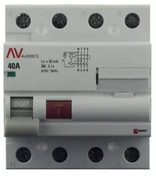 УЗО EKF rccb-4-40-30-ac-av DV 4P 40А/ 30мА (AC) AVERES