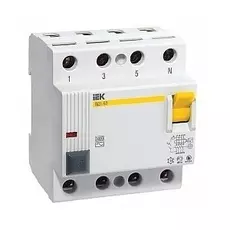 Выключатель дифференциального тока (ВДТ, УЗО) IEK MDV10-4-100-030