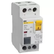 Выключатель дифференциального тока (ВДТ, УЗО) IEK MDV12-2-063-100 2п 63А 100мА ВД1-63S AC