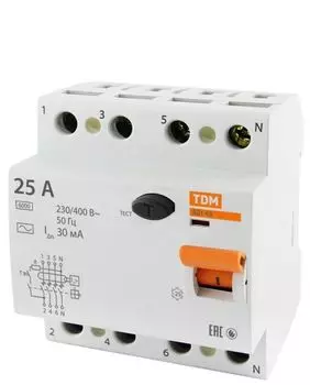 УЗО TDM SQ0203-0032 ВД1-63 4Р 25А 30мА