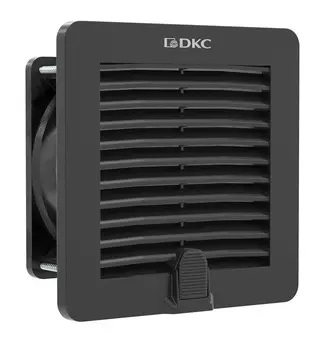 Вентилятор DKC R5RV08024B с фильтром RV 40 м3/ч, 24 В DC, 112x112 мм, IP54, RAL9005, "RAM Klima"