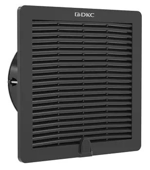 Вентилятор DKC R5RV15024B с фильтром RV 340 м3/ч, 24 В DC, 252x252 мм, IP54, RAL9005, "RAM Klima"