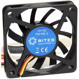 Вентилятор для корпуса 5bites F6010B-3 60x60x10мм, 3500rpm, 26dBA, 14.13CFM, 3-pin