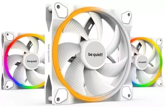 Вентилятор для корпуса Be quiet! Light Wings White BL102 140x140x25mm, 1500rpm, 56CFM, 23.3dBA, 4-pin PWM (3-pack)
