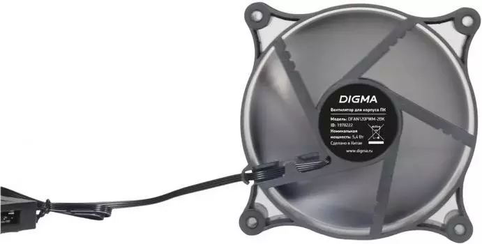 Вентилятор для корпуса Digma DFAN120PWM-2BK 120mm, 800-2200rpm, 72CFM, 37dBa, Ret