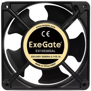 Вентилятор для корпуса Exegate EX12038SAL 120x120x38mm, 2600rpm, 80CFM, 43dBA, 220V, кабель 300мм