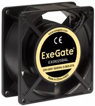 Вентилятор для корпуса Exegate EX289010RUS 92x92x38 мм, 2800rpm, 48CFM, 40dBA, RTL