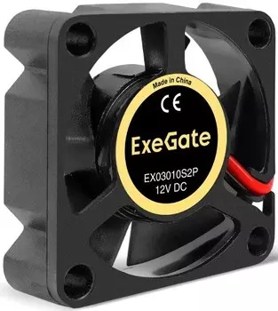 Вентилятор для корпуса Exegate EX295214RUS 30x30x10 мм, 10000rpm, 4.8CFM, 28,5dBA, 2-pin