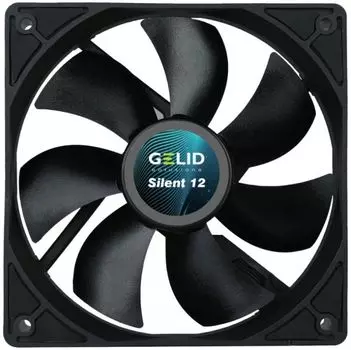 Вентилятор для корпуса GELID SILENT 12 BLACK FN-PX12-11 120x120x25 мм, 1000 об/мин, 20 дБА, 40,3 CFM, черный
