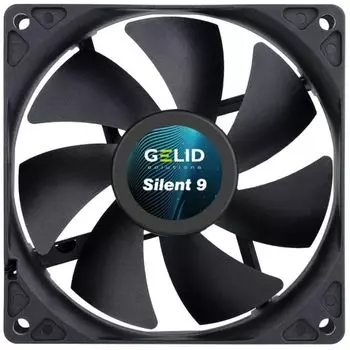 Вентилятор для корпуса GELID SILENT 9 BLACK FN-PX09-16 92x92x25 мм, 1500 об/мин, 31 CFM, 20 dBa, 3-pin, черный