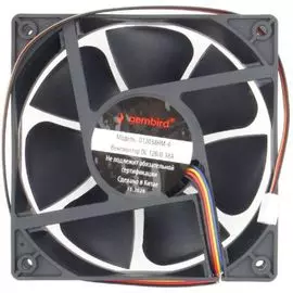 Вентилятор для корпуса Gembird D12038HM-4 120x120x38, гидродинамический, 4 pin, провод 40 см