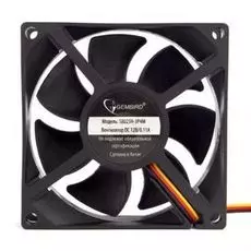 Вентилятор для корпуса Gembird S8025H-3P4M 80x80x25мм, тихий, 3 pin/4pin Molex, провод 30 см