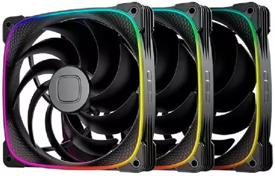 Вентилятор для корпуса Geometric Future 2503B-14 1F2503B314000 140mm, 2400rpm, 91.15 CFM, 34.0 dBA, black (3-pack)