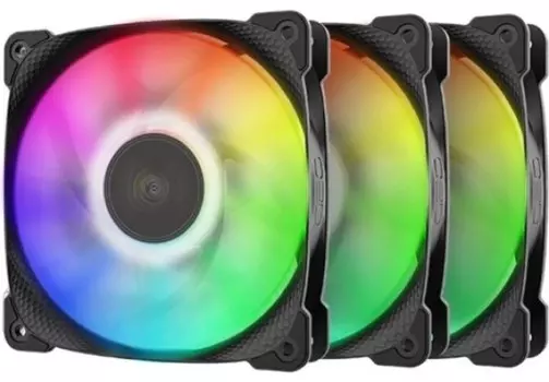 Вентилятор для корпуса Geometric Future Squama 2501B 120x120x25 mm, 2000rpm, 80.81CFM, 34.2dBA, 4-pin, 3-Pack