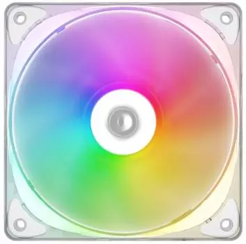 Вентилятор для корпуса ID-Cooling CRYSTAL 120 WHITE 120x120x25мм, 500-1500rpm, 68.2CFM, 13.8-30.5dBA, 4-pin PWM/3-pin 5V ARGB BOX