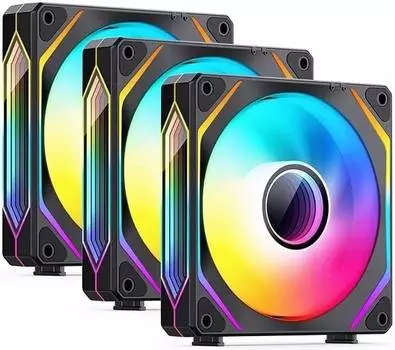 Вентилятор для корпуса JONSBO ZL-120B(3 in 1) 120х120х25мм ARGB LED, 800-1800об/мин, 9,63-60.35CFM, 15,3-23,8dBa, черный Retail