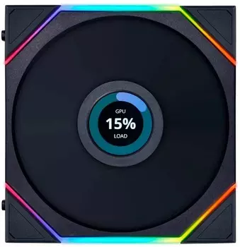 Вентилятор для корпуса Lian Li Uni Fan TL 140 LCD G99.14TLLCD1B.00 140 x 140 x 25 mm, 400-1600rpm, 68.1CFM, 28.5dBA, 7-pin PWM, черный