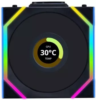 Вентилятор для корпуса Lian Li UNI FAN SL WIRELESS LCD 120 G99.12SLLCD1W1B.R0 120mm, 1900rpm, 51.45CFM, 29.5dBa, 4-pin PWM, 1.6” LCD дисплей