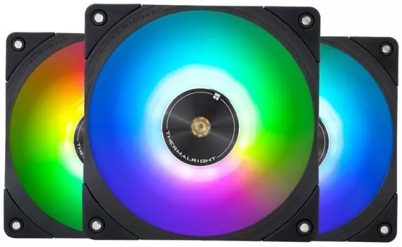 Вентилятор для корпуса Thermalright TL-B12-Sx3 120mm, 2150rpm, 69CFM, 28.1dBa, 4-pin PWM, ARGB (3-pack)